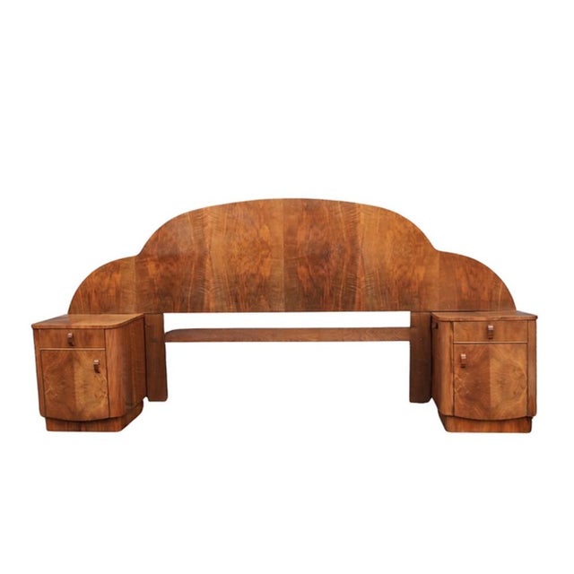 Art Deco Cloud Bed Head with Attached Nightstands, 1930s For Sale - Image 13 of 13