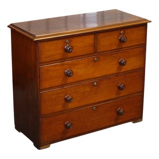 Large Victorian Chest of Drawers with Original Knobs and Locks For Sale