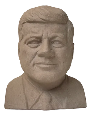 Vintage John F. Kennedy Ceramic Money Bank Bust from Søholm, 1980s