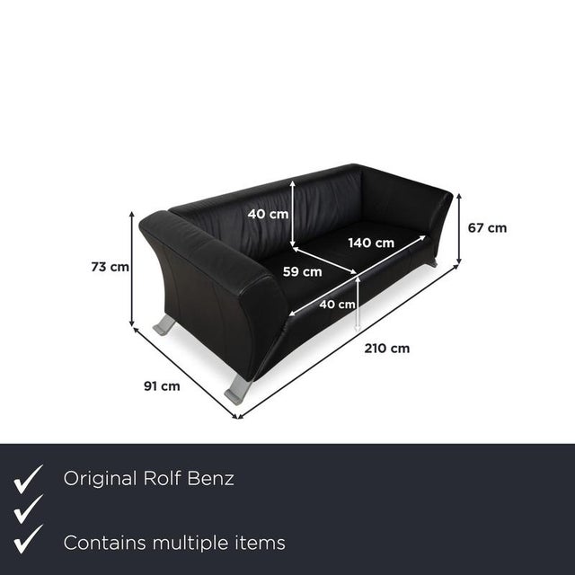 with the Rolf Benz 322 set, consisting of a two-seater and a three-seater, you bring a true design classic into your...