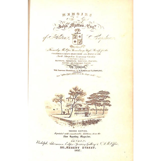 NIMROD [206] pp. Rudolph, Ackermann, Eclipse Sporting Gallery 1837 Second Edition 6 1/4" x 4 1/2" Bound by Riviere & Son...