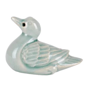 20-th Century Korean Celadon Duck Water Dropper