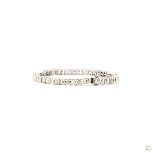 Early 21st Century 16.12 Carat Emerald Cut Diamond Bracelet For Sale - Image 5 of 9