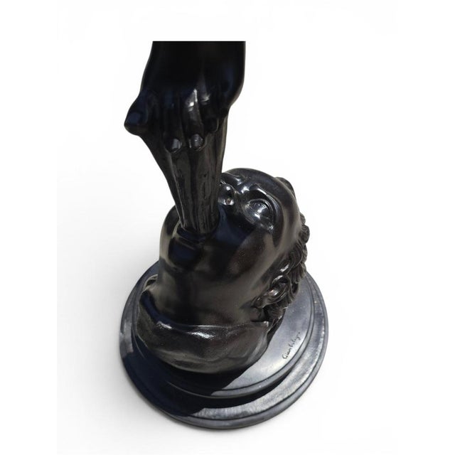 1940s Neapolitan Artist after Giambologna, Large Patinated Figure of Mercury, Bronze For Sale - Image 5 of 11