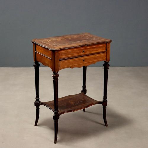 Small Table in Rosewood and Mahogany For Sale - Image 11 of 11