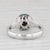 New Galatea Cultured Black Pearl Diamond Ring 14k White Gold Size 6.25 For Sale - Image 4 of 8