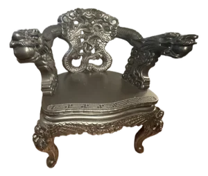 Mid 20th Century Restored Chinese Dragon Throne Chair – Hand-Carved - Rare/Nice