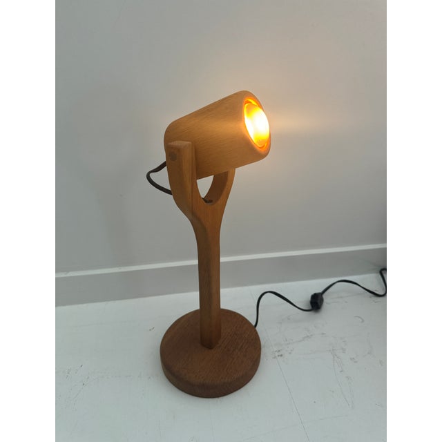 Vintage Wooden Table Lamp, Circa 1970s For Sale - Image 4 of 12