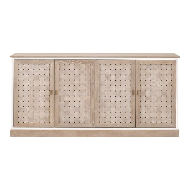 Weave Media Sideboard, Smoke Gray Oak For Sale