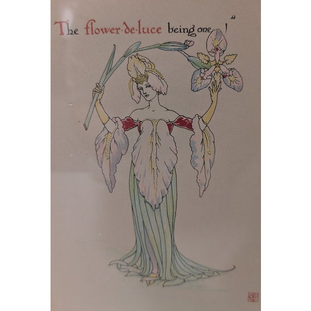 Wood Two Framed Walter Crane Prints, 1889- Set of 2 For Sale - Image 7 of 7