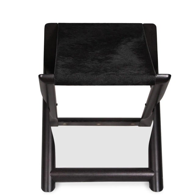 Wood Giobagnara Arturo Black Folding Stool For Sale - Image 7 of 12