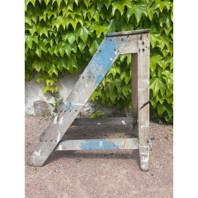 Rustic Vintage Step Ladder, 1950s For Sale - Image 3 of 10