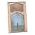 French 1950s Painted Trumeau Wall Mirror With Floral & Instrument Motif | Carved Wood Frame For Sale