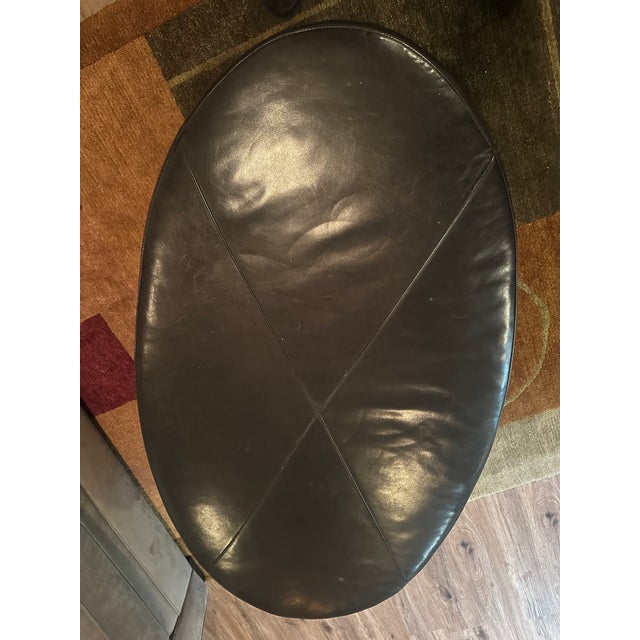 Baker Furniture Company Oval Ottoman For Sale - Image 4 of 8