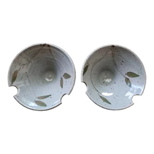 Early 21st Century Studio Pottery Japanese Style Bowls- Set of 2
