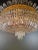 1930s Art Nouveau Brass Plafonnier Crystal Chandelier For Sale - Image 4 of 7
