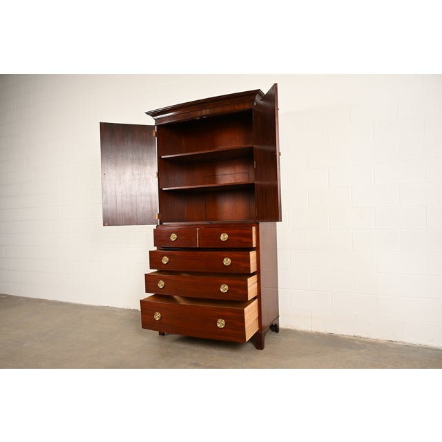 Baker Furniture Federal Mahogany Armoire Dresser or Linen Press For Sale In South Bend - Image 6 of 18