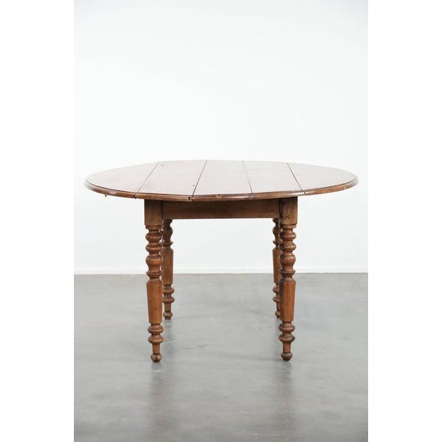 Wood English Hanging Dining Table in Walnut For Sale - Image 7 of 18