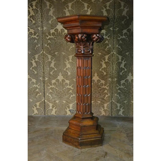 Wood Gothic Style Column, 1890s For Sale - Image 7 of 7