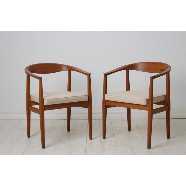 Brown Scandinavian Modern S-96 Dining Armchairs attributed to Eyjolfur Augustsson, 1960s, Set of 4 For Sale - Image 8 of 14