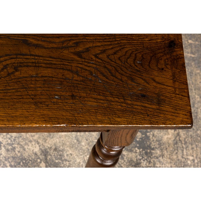 Mid 19th Century Mid-19th Century French Provincial Louis Philippe Style Oak Writing Table For Sale - Image 5 of 18