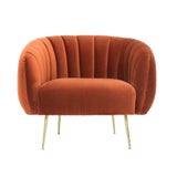 Image of Channeled Side Chair in Rust For Sale