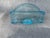 Blue Vintage Folded Blue Art Glass Napkin Holder For Sale - Image 8 of 12