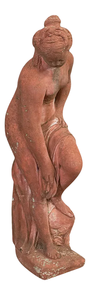 1970s Reconstituted Stone Female Figure Garden Statue, English