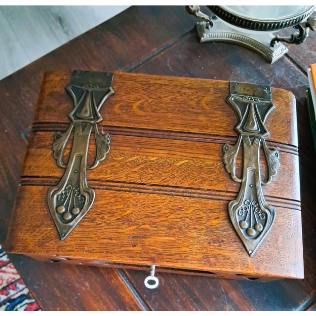 Casket comes with a matching key, a working lock and displays a wonderful patina befitting its age.