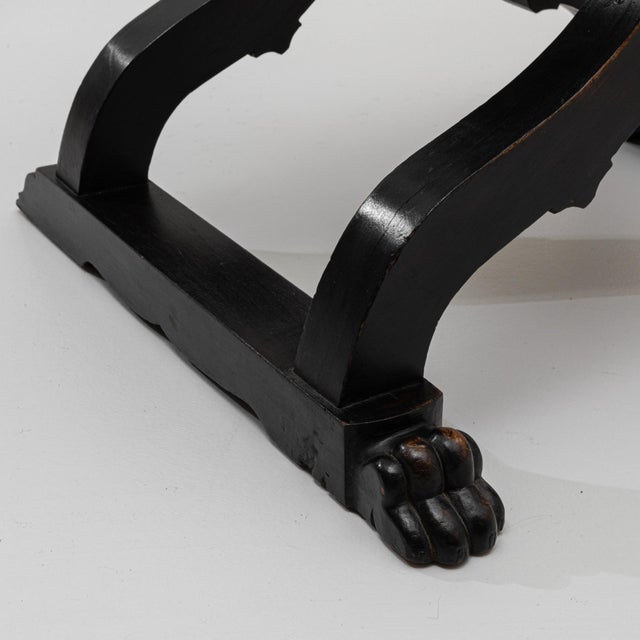 1840s French Italian Renaissance Oak Savonarola Chair For Sale - Image 13 of 18