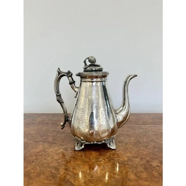 Late 19th Century Victorian Three Piece Tea Set and Tray, 1880s, Set of 4 For Sale - Image 5 of 7