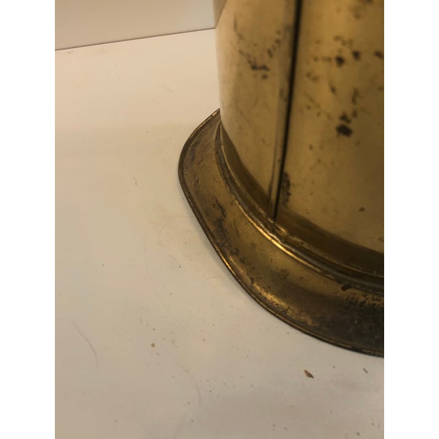 Metal 1950s Lombard England Brass Waste Basket For Sale - Image 7 of 12