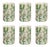 Stories of Italy Nougat Tumblers - Green, Set of 6 For Sale