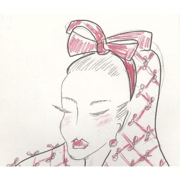 This is a hair design by the iconic French "maitre coiffeur" (master coiffeur) Alexandre de Paris. This print is RARE and...