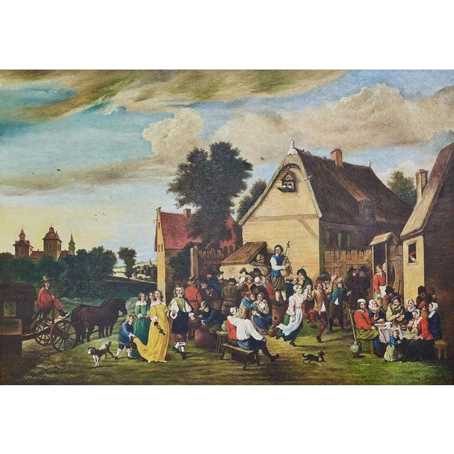 After Teniers, Fairy Festival 101, Oil on Canvas For Sale - Image 10 of 11