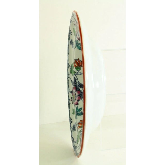 White 1845-1873 Minton & Co. Porcelain Passion Flowers Deep Plate For Sale - Image 8 of 12
