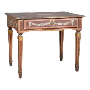 18th century Italian Paint Decorated Writing Desk with Drawer Circa 1760s
