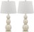 Light Gray 26.5 Inch H Three Sphere Glass Table Lamp in Light Grey - a Pair For Sale - Image 8 of 8
