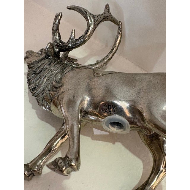 Metal Pewter Moose Salt and Pepper Shakers For Sale - Image 7 of 7