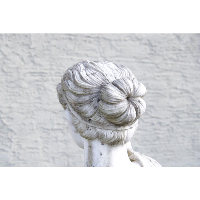Antique Classical Style Diana Of Gabii Marble Garden Statue For Sale - Image 12 of 12