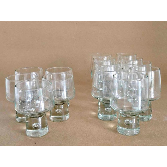 Vintage Libbey Glass Riviera Controlled Bubble Goblets in 2 Sizes, 14 Pieces For Sale In Miami - Image 6 of 10