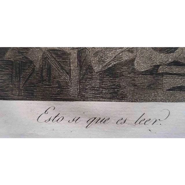 Francisco Goya, Esto si que es léer, Etching, 1799 For Sale - Image 3 of 4