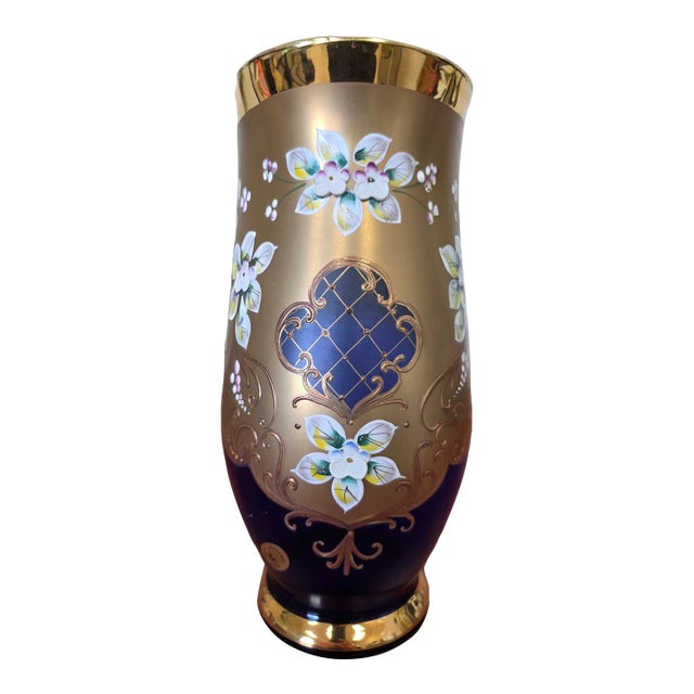 Vintage Bohemian Egermann Vase For Sale