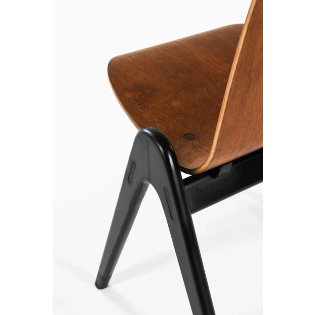 1950s Swedish Knockdown Dining Chairs by Yngve Ekström, Set of 4 For Sale - Image 5 of 9