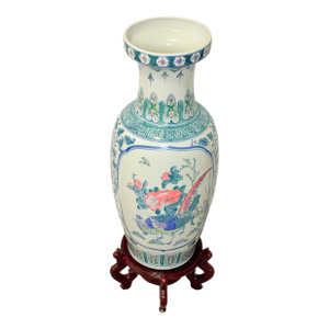 Large Porcelain Chinoiserie Vase