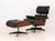 Charles and Ray Eames for Herman Miller Lounge Chair and Ottoman, model 670 and model 671, black leather upholstery and...