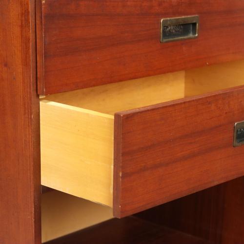 Wood Vintage Teak Cabinet with Brass Handles, 1960s For Sale - Image 7 of 11