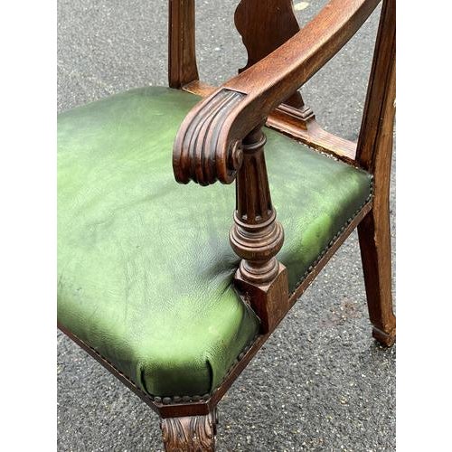 English Country Mahogany Library Armchair For Sale - Image 5 of 16