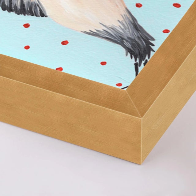 Contemporary Babette Cleo & Estelle Diptych in Blue by Willa Heart in Gold Frame, Medium Art Prints, Set of 2 For Sale - Image 3 of 4