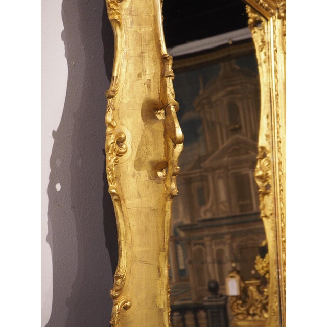 Circa 1890 French Belle Époque Louis XV Style Giltwood Mirror With Crowned Crest For Sale - Image 16 of 18